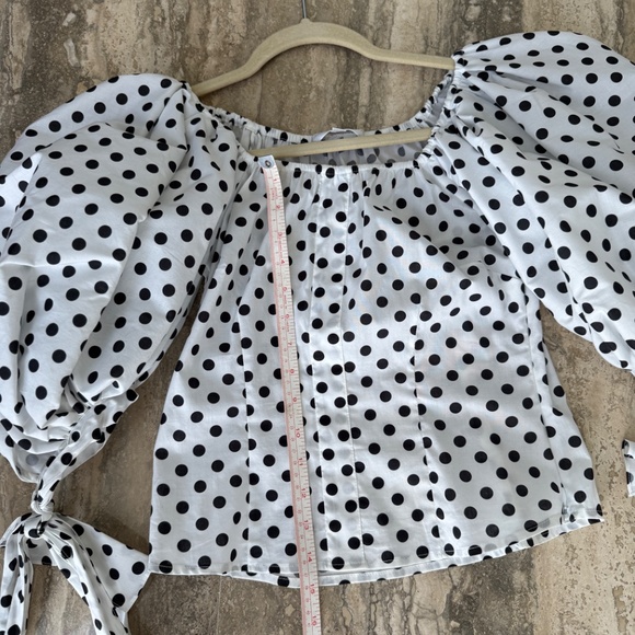 CAROLINE CONSTAS POLKADOT BLOUSE SIZE S - Picture 4 of 9